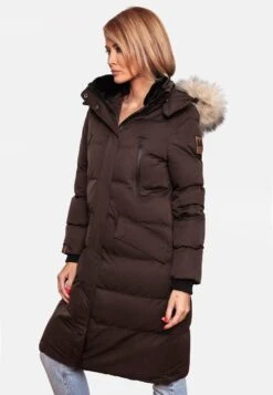 Marikoo Manteaux Dhiver Manteau D’hiver Schneesternchen Femme Marron -Veste Mode 8103a385dabe68c36f40cd611fc432a0
