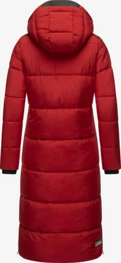 Marikoo Manteaux Dhiver Manteau D’hiver Femme Rouge Rubis -Veste Mode 812b7618431ed326beb20654a9c85550