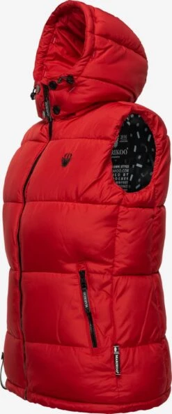 Marikoo Vestes Sans Manches Gilet Eisflöckchen Femme Rouge