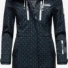 Marikoo Manteaux De Pluie Manteau Fonctionnel Zimtzicke Femme Bleu Nuit -Veste Mode 833a86076aec458fa83370f79826a621