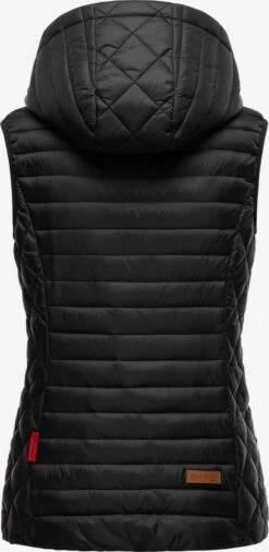 Marikoo Vestes Sans Manches Gilet Hasenpfote Femme Noir -Veste Mode 83b1cbb618c8a0dfeb942a8fa76db0f9