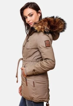 Marikoo Parkas Parka D’hiver La Viva Femme Beige Clair -Veste Mode 8572d56299fe53be3ceac524f7dda4f1