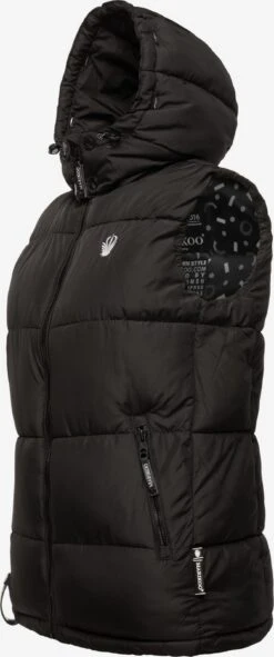 Marikoo Vestes Sans Manches Gilet Eisflöckchen Femme Noir