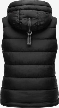 Marikoo Vestes Sans Manches Gilet Taisaa Femme Noir -Veste Mode 87f94a903d8d98f9db77944a2c5122e4