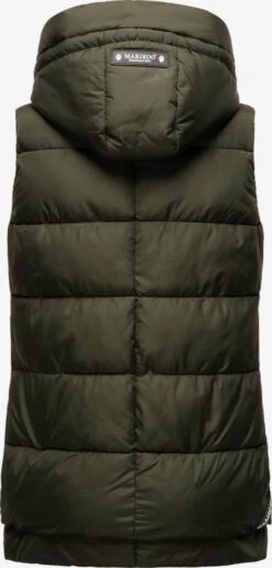 Marikoo Vestes Sans Manches Gilet Zarinaa Femme Vert Foncé -Veste Mode 897f7c6716fe8ca2dec9bda7511da556