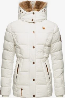 Marikoo Vestes Dhiver Veste D’hiver Nekoo Femme Blanc -Veste Mode 8b27901da61878837577dbed258a41a4