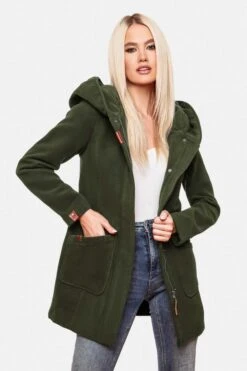Marikoo Manteaux Dhiver Manteau D’hiver Maikoo Femme Kaki -Veste Mode 8b8d57744b63c8a1a6d625112c8de487