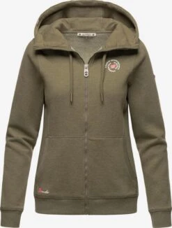 Marikoo Sweats Zippés Veste De Survêtement Setsunaa Femme Olive -Veste Mode 8e815853ab3e5a130eb3470fce724aad