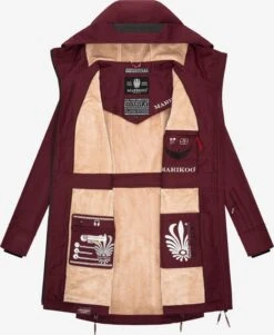 Marikoo Parkas Parka Mi-saison Femme Bordeaux -Veste Mode 8f8dc5687dad9b1979af09d09ae3b0fc