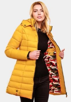 Marikoo Manteaux Courts Manteau D’hiver Abendsternchen Femme Jaune Dor -Veste Mode 904d1a4d9ed958919102505f4e87ea3c