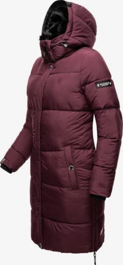 Marikoo Manteaux Dhiver Manteau D’hiver Femme Rouge Cerise -Veste Mode 9208ad5a239b55217b3554200943e1f8