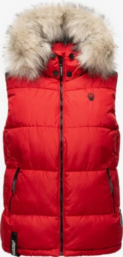Marikoo Vestes Sans Manches Gilet Eisflöckchen Femme Rouge -Veste Mode 927b3b958026f173cc37f7fa0beebe44