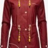 Marikoo Manteaux De Pluie Manteau Fonctionnel Femme Rouge -Veste Mode 9440d22bc47b03ad4134b54e05a8c4dc