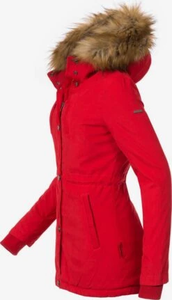Marikoo Parkas Parka D’hiver Akira Femme Rouge -Veste Mode 953a0ed27992768441985644d1d8c152