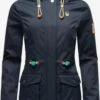 Marikoo Vestes De Mi-saison Veste Mi-saison Babetaa Femme Marine -Veste Mode 9594de0d7edacf325f657cf2de97abf2
