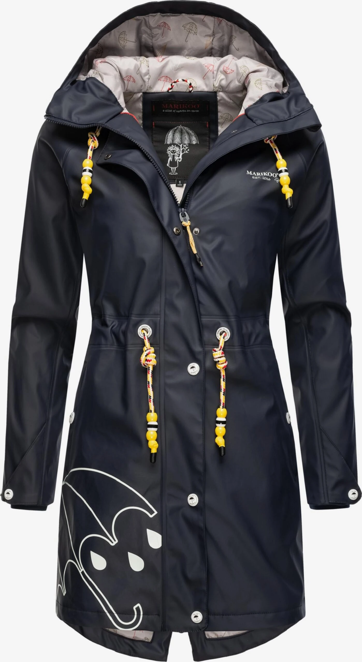 Marikoo Manteaux De Pluie Manteau Fonctionnel Femme Bleu Marine
