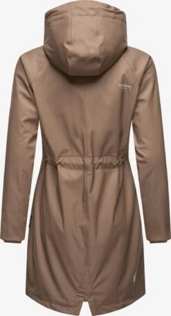Marikoo Manteaux De Pluie Manteau Fonctionnel Femme Marron -Veste Mode 9c76d3ef635f0e5b586256727655ff04