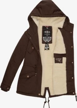 Marikoo Vestes Dhiver Veste D’hiver Manolya Femme Brun Foncé -Veste Mode 9d8dfd10a873292749e23660068644c3