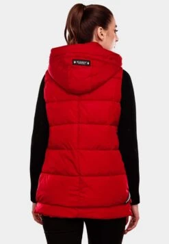 Marikoo Vestes Sans Manches Gilet Zarinaa Femme Rouge -Veste Mode 9e0b74ef469834fd9633d94bb05f8c0e