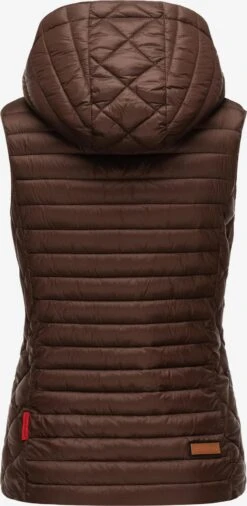 Marikoo Vestes Sans Manches Gilet Hasenpfote Femme Chocolat -Veste Mode 9ed842765b0be5f9d4cfe4493dbe495a