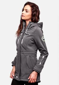 Marikoo Manteaux De Pluie Manteau Fonctionnel Zimtzicke Femme Gris -Veste Mode 9f3687dd300b34fbdc06ef6b28d5863a