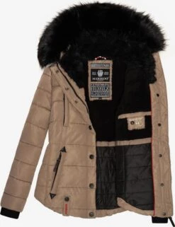 Marikoo Vestes Matelassées Veste D’hiver Lotusblüte Femme Marron -Veste Mode 9f6d2716a7ad42d6f791b010ef7aaf16