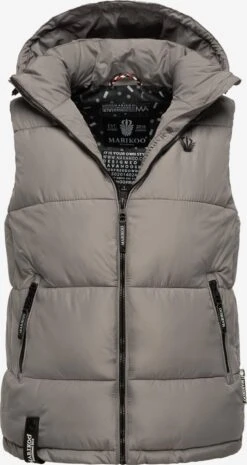 Marikoo Vestes Sans Manches Gilet Eisflöckchen Femme Gris -Veste Mode 9f7469a00395bc384aa304ba3b11462c