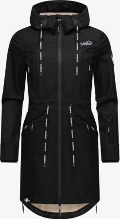 Marikoo Parkas Parka Mi-saison Femme Noir -Veste Mode a17363e488a410e636c7a720d13df225