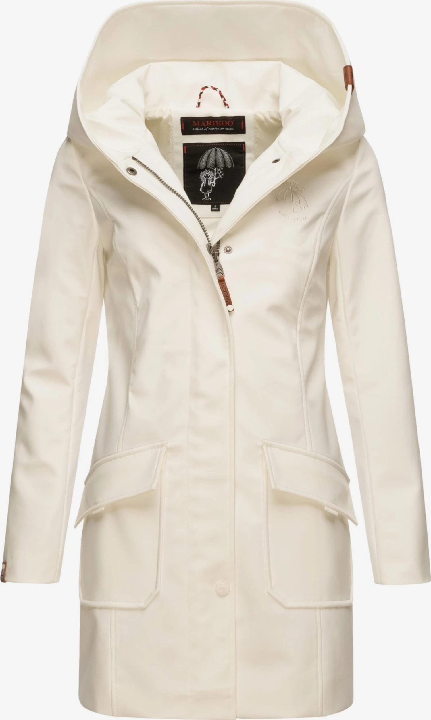 Marikoo Manteaux De Pluie Manteau Fonctionnel Mayleen Femme Blanc Cassé