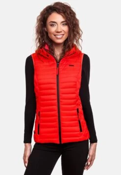 Marikoo Vestes Sans Manches Gilet Hasenpfote Femme Orange Fluo -Veste Mode a33513411aa4a76ef6ebd49c435df06f