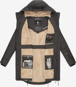 Marikoo Parkas Parka Mi-saison Femme Taupe -Veste Mode a37b419e8ed3a08c4126ee7071b19656