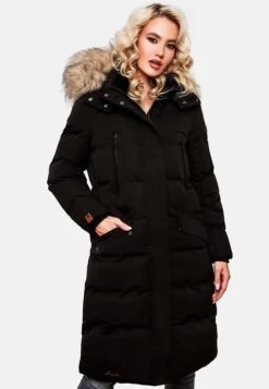Marikoo Manteaux Dhiver Manteau D’hiver Schneesternchen Femme Noir -Veste Mode a557d0fd6effdd9a05566db753922479