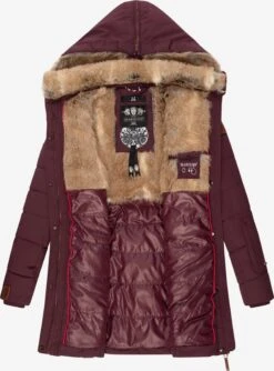 Marikoo Manteaux Courts Manteau D’hiver Femme Bordeaux -Veste Mode a7767b674384277cebfb1f35a60c5e39