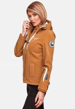 Marikoo Vestes De Mi-saison Veste Mi-saison Kleine Zicke Femme Caramel -Veste Mode a7f3953cbf9cf45587f65f9955015138