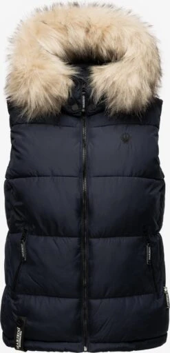 Marikoo Vestes Sans Manches Gilet Eisflöckchen Femme Bleu Marine -Veste Mode a90285e1ace7c153be7552324a03863b