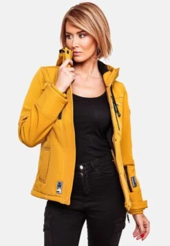 Marikoo Vestes De Mi-saison Veste Mi-saison Kleine Zicke Femme Jaune -Veste Mode a95114d041c854889bddfadc6c8ee987
