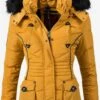 Marikoo Vestes Dhiver Veste D’hiver Vanilla Femme Jaune -Veste Mode abe5b519b0a20d7cda22b5e6fafda77e