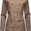 Marikoo Manteaux De Pluie Manteau Fonctionnel Femme Marron -Veste Mode aed0d9a21c96d4f2b6bf0f11d3f60c7a