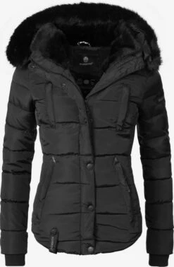 Marikoo Vestes Matelassées Veste D’hiver Lotusblüte Femme Noir