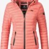 Marikoo Vestes De Mi-saison Veste Mi-saison Samtpfote Femme Corail -Veste Mode af752514c9c2afcba191bd7ddfeb64c6