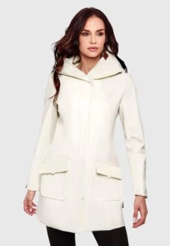 Marikoo Manteaux De Pluie Manteau Fonctionnel Mayleen Femme Blanc Cassé -Veste Mode b109a160be937e640c69a39283e422a7
