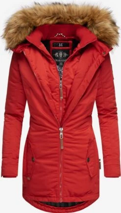 Marikoo Manteaux Dhiver Manteau D’hiver Sanakoo Femme Rouge -Veste Mode b2383e0766ef18364e4f735b0bd10959