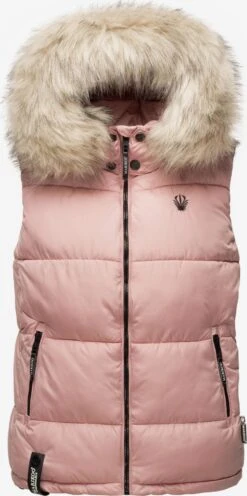 Marikoo Vestes Sans Manches Gilet Eisflöckchen Femme Rose -Veste Mode b2d112567ccc76364613fcb8b8b32a9f