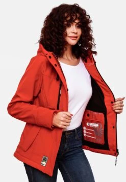 Marikoo Vestes De Mi-saison Veste Mi-saison Kleine Zicke Femme Rouge Feu -Veste Mode b2ffe5d927c082594fc073827cdf6129