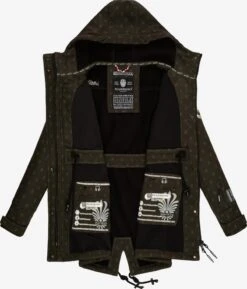 Marikoo Manteaux De Pluie Manteau Fonctionnel Zimtzicke Femme Vert Foncé -Veste Mode b441e752747db4cf0503f4e30821bebe