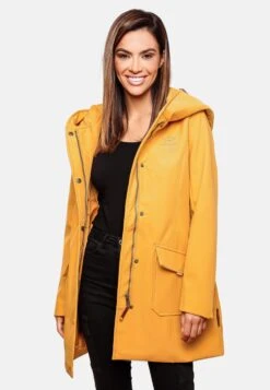 Marikoo Manteaux De Pluie Manteau Fonctionnel Mayleen Femme Jaune Dor -Veste Mode b4e62e5804ab5b09a4b7cb52f7aa13f5