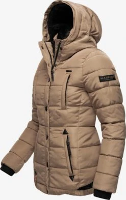 Marikoo Vestes Matelassées Veste D’hiver Lotusblüte Femme Marron -Veste Mode ba46f167812a248a87b23555fc71657b