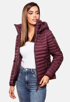 Marikoo Vestes De Mi-saison Veste Mi-saison Löwenbaby Femme Bordeaux -Veste Mode bacab2ddef42fadd276338ba511b2847