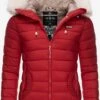 Marikoo Vestes Dhiver Veste D’hiver Nasriin Femme Rouge -Veste Mode bba0e039bf98df938823fba375df642b