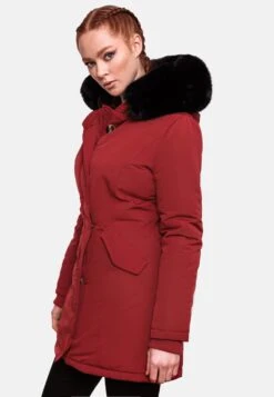 Marikoo Parkas Parka D’hiver Karmaa Femme Rouge -Veste Mode bd52bce8c23c04e082c299568fd40a9a